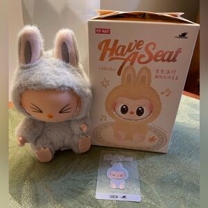 Pop Mart Labubu 'Have A Seat' Plush EUC.